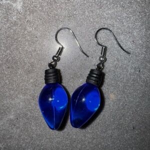 Colorful Light Bulb Earrings Set for the Holidays - Blue, Red, Green or Yellow!